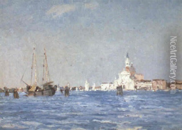 L'isola Di San Giorgio, Venice Oil Painting - Emma Ciardi