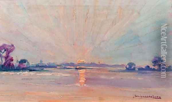 Rising sun Oil Painting - Jos Lussenburg