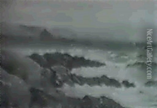 The Cornish Coast Oil Painting - John Brett