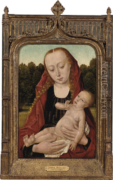 The Virgin And Child Oil Painting - Dieric the Elder Bouts
