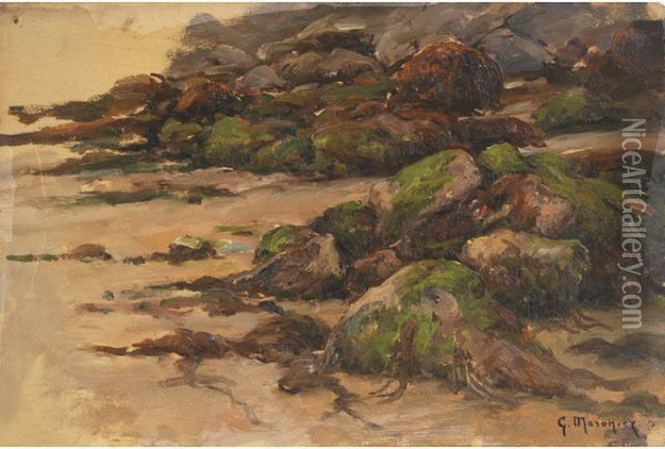 Bord De Mer En Bretagne Oil Painting - Georges Philibert Charles Marionez