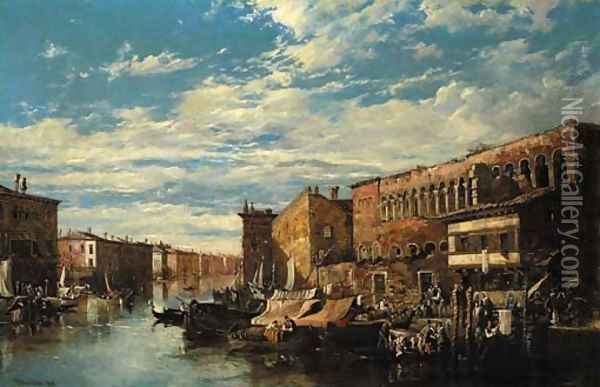 The Grand Canal, Venice Oil Painting - William Oliver