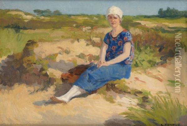 Dans Les Dunes Oil Painting - Eugene Mahaux