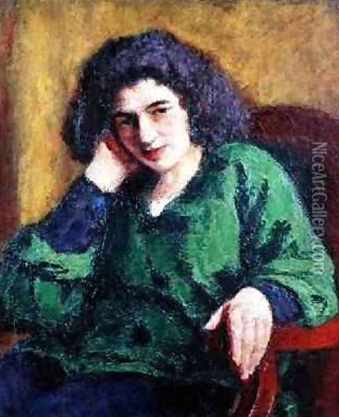 Portrait of Renee Honta 1920 Oil Painting - Roderic O'Conor