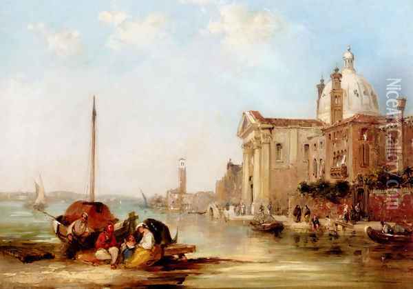 Chiesa Gesuati (Canal Della Guidecca) Oil Painting - Edward Pritchett