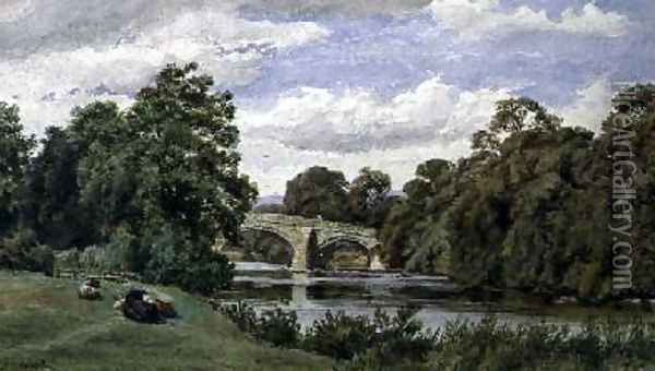 Ilkley Bridge Oil Painting - John Henry Leonard