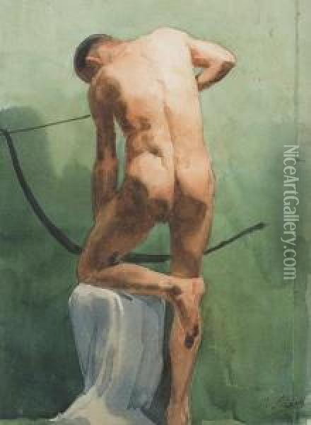 Nudo Di Schiena Oil Painting - Oreste Pizio