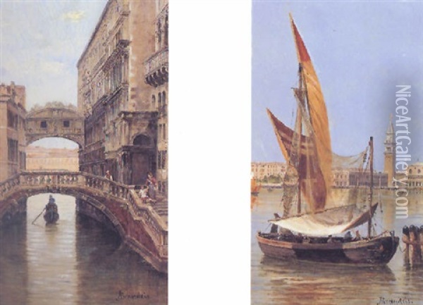 Bacino Di San Marco Oil Painting - Antonietta Brandeis