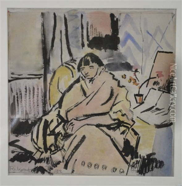 Dame Assise Oil Painting - Rik Wouters