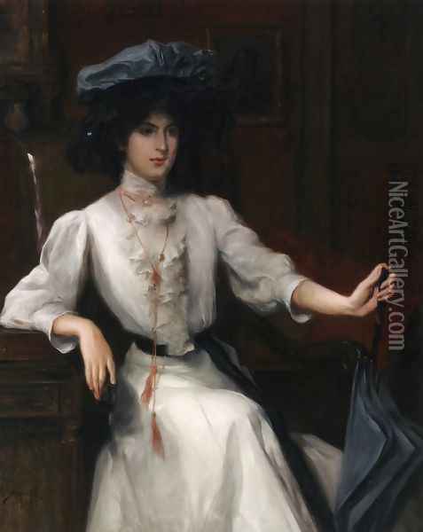 Portrait of a Woman Oil Painting - Julius LeBlanc Stewart