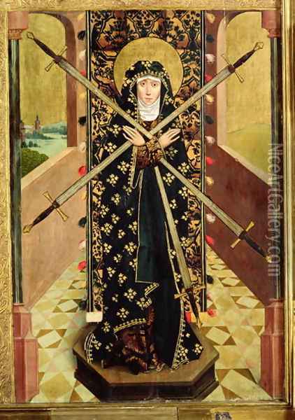 Virgin of Seven Sorrows from the Dome Altar, 1499 Oil Painting - Absolon Stumme