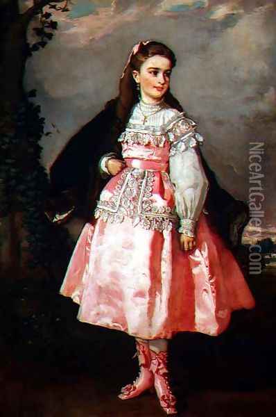 The Countess of Santovenia, 1871 Oil Painting - Eduardo Rosales