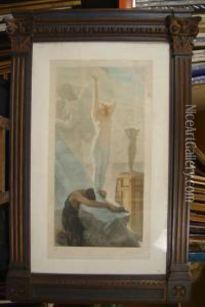 Le Reve Du Sculpteur Oil Painting - Herbert Gustave Schmalz