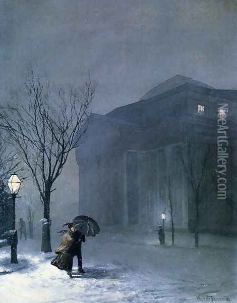 Albany in the Snow Oil Painting - Walter Launt Palmer