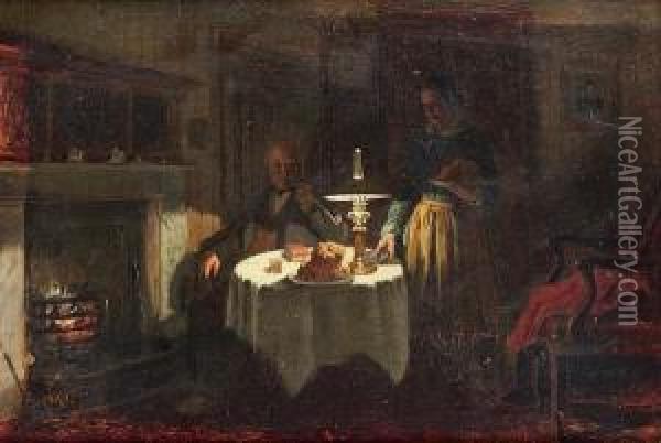 The Tea-party Oil Painting - George Elgar Hicks