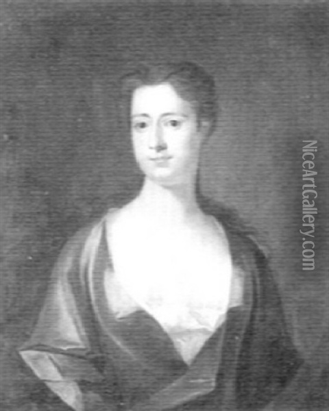 Portrait Of A Mrs. Sarah Newdegate Oil Painting - Charles Jervas