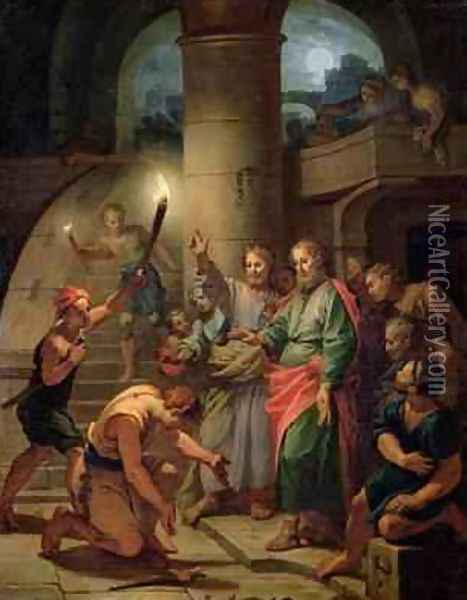 The Deliverance of St Paul and St Barnabas Oil Painting - Claude-Guy Halle