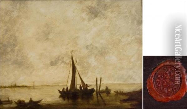 Kalastajia Rannikolla. Oil Painting - Jan van Goyen