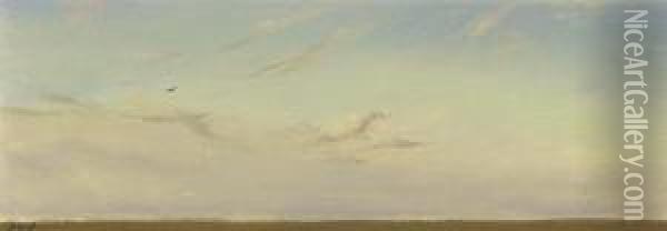 Horizon Landscape With Bird Oil Painting - Charles Franklin Reaugh