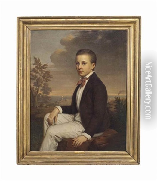 Young Boy Oil Painting - Jean Joseph Vaudechamp