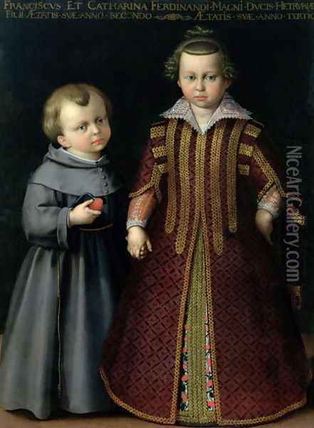 Francesco and Caterina de Medici Oil Painting - Cristofano Allori
