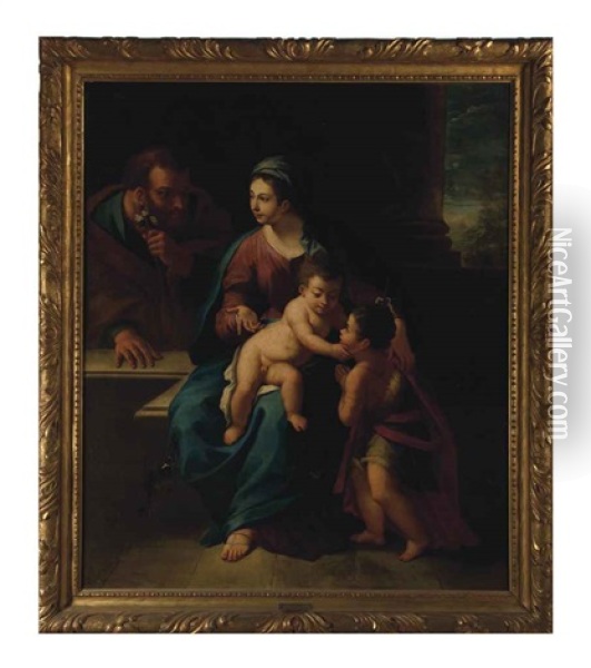 The Holy Family With The Infant Saint John The Baptist Oil Painting - Federico Barocci