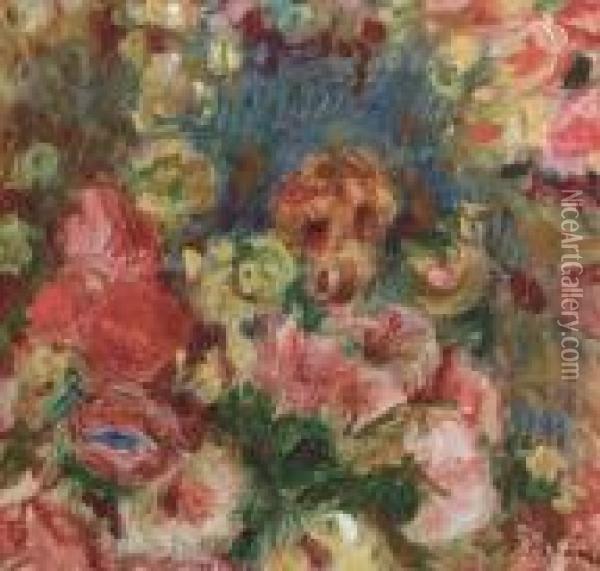 Fleurs Oil Painting - Pierre Auguste Renoir