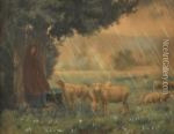 Pastoral Scene Oil Painting - Georges Laugee