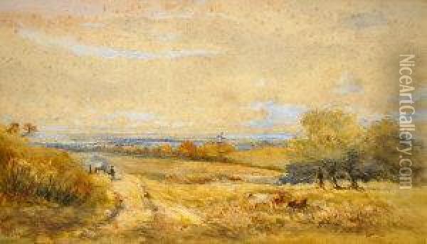 Aldington Kent Oil Painting - Edmund Morison Wimperis