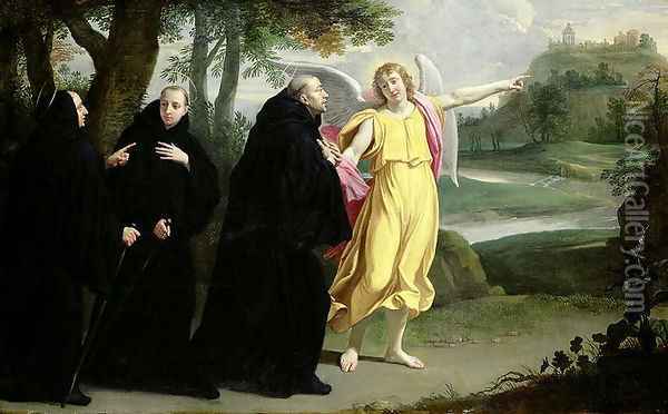 Scene from the Life of St. Benedict Oil Painting - Philippe de Champaigne