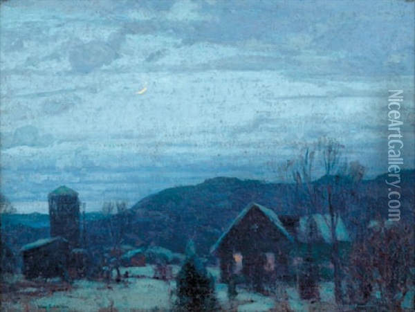 Evening In The Hills Oil Painting - John Fabian Carlson