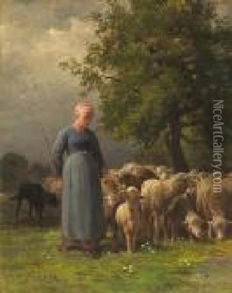 The Missing Flock Oil Painting - Charles Emile Jacque
