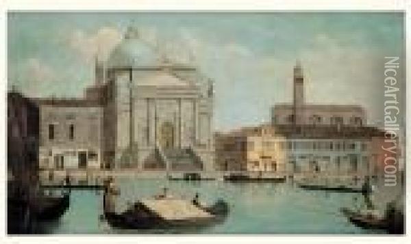 Vue De Venise Avec L'eglise Du Redempteur Oil Painting - (Giovanni Antonio Canal) Canaletto