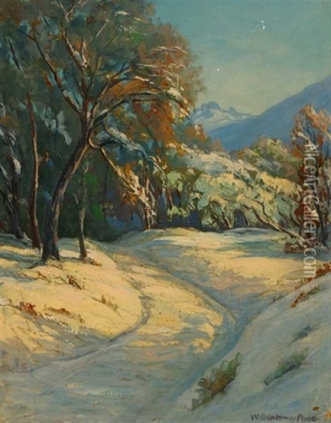 Winter In The Mountains Oil Painting - William Henry Price