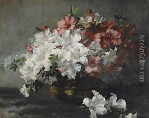Still Life Of Flowers Oil Painting - Frieda Menshausen-Labriola