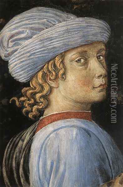 Procession of the Oldest King (detail 6) 1459-60 Oil Painting - Benozzo di Lese di Sandro Gozzoli
