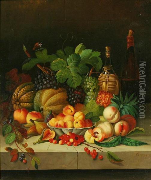 Nature Morte Oil Painting - Josef Correggio