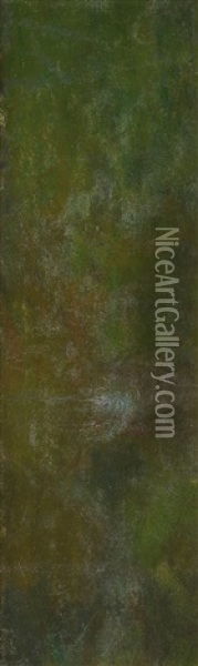 Les Nympheas (fragment) Oil Painting - Claude Monet