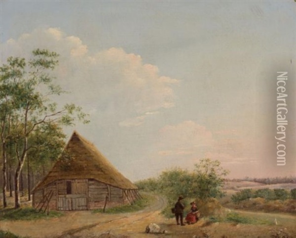 Country Road In Gelderland Oil Painting - Willem Troost
