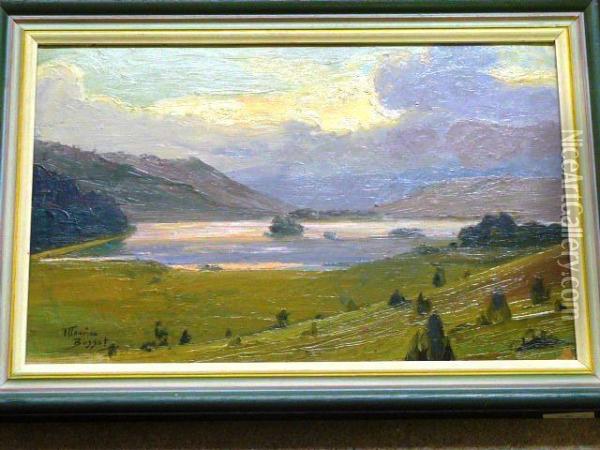Le Lac Chambon Oil Painting - Maurice Busset