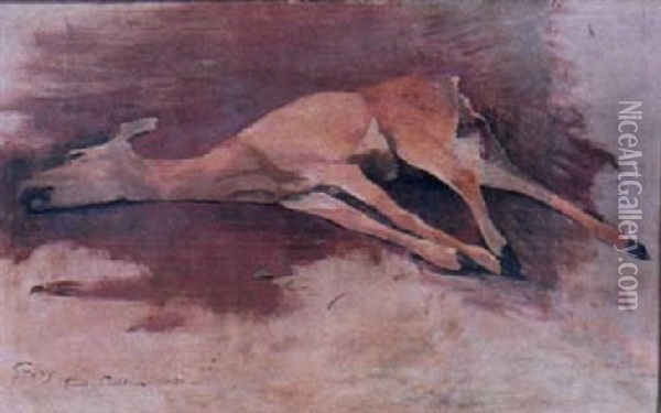 Fallen Doe Oil Painting - Emil Carlsen