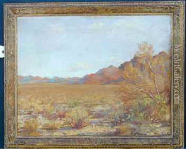 Desert Landscape Oil Painting - Arnaldo Casella Tamburini Jr.