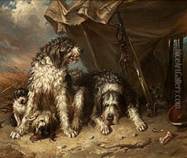 Hundar Oil Painting - Carl Fredrik Kiorboe