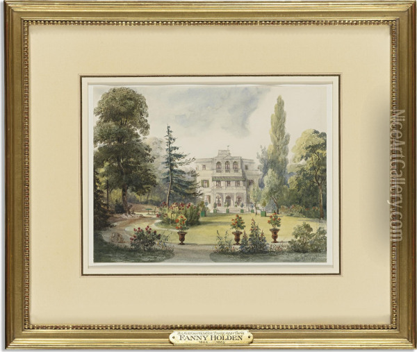An Hotel Particulier, Passy, Near Paris Oil Painting - Fanny Holden
