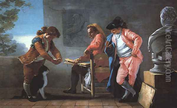 The Painter's Studio 1780 Oil Painting - Jose del Castillo