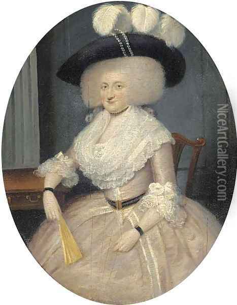 Portrait of a lady Oil Painting - Francis Alleyne