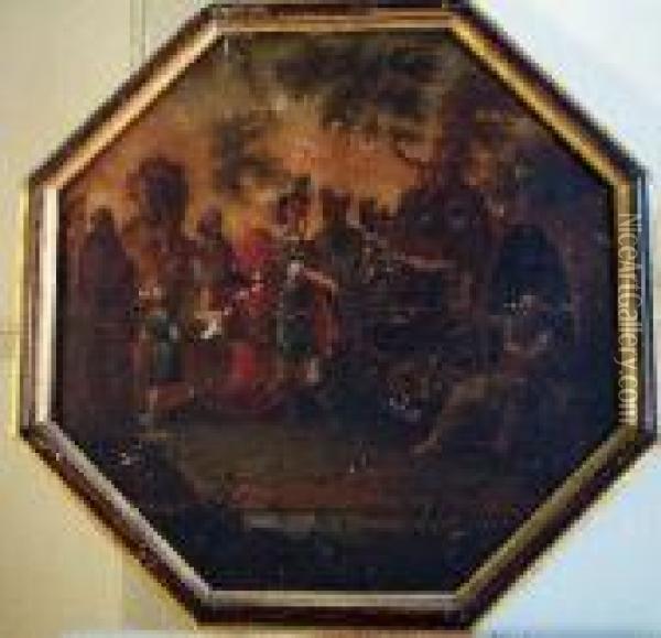 Diogenes And Alexander The Great Oil Painting - Frans I Francken