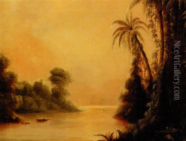 Cuban Landscape Oil Painting - Granville Perkins