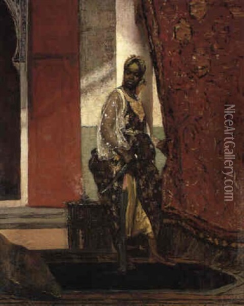 Nubian Woman Oil Painting - Ferdinand Victor Leon Roybet