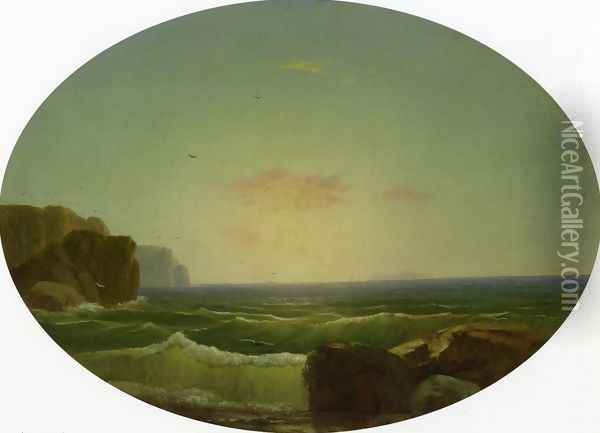 Marine off Big Rock Oil Painting - George Inness